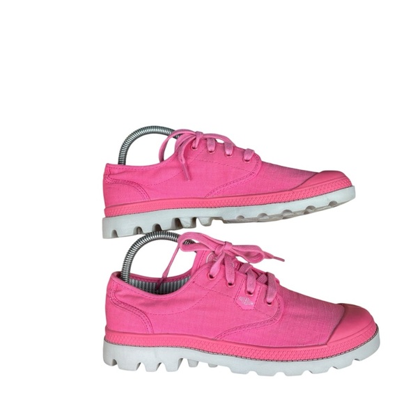 Palladium Pampa Oxford Hot Pink Sneakers DriLex Sweat Control Breathability Sz 9 - Picture 3 of 9
